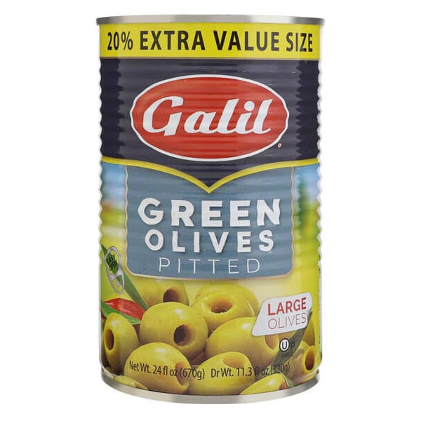 Оливки маринованные зеленые без косточек, банка – 670 г